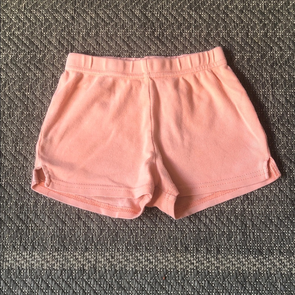 Peach Pink Knit Kids Shorts